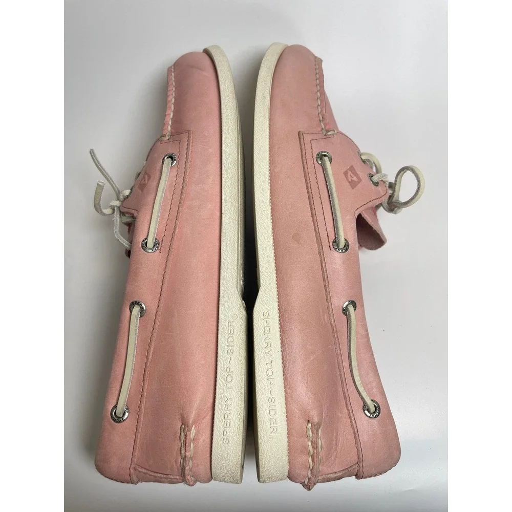 Sperry Top-Sider Authentic Original Men 12 M Pink Leather Boat Shoes Resort